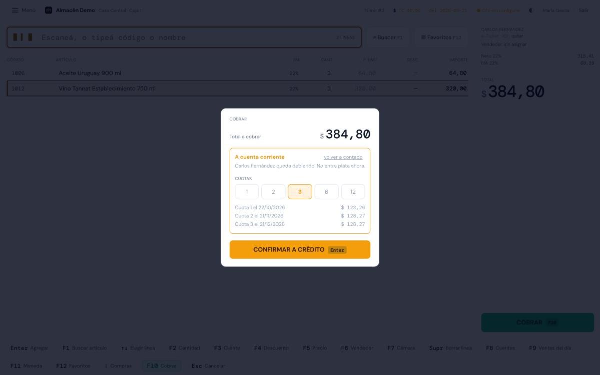 MercurioBOX: venta a crédito en 3 cuotas con el cronograma de vencimientos